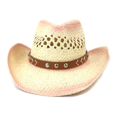 Chapeaux de cowboy en paille Printemps/Été Chapeau de cowboy en paille pour homme, idéal pour les voyages en extérieur