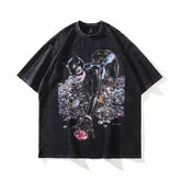 T-shirt homme imprimé à manches courtes T-shirt rétro américain pour homme
