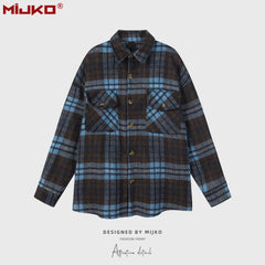 Mens Jacket Plaid Multicolor Mainstream Fashion Jacket MIJKO