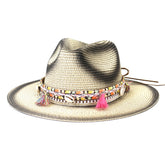 Chapeaux de cowboy en paille Chapeau de soleil Chapeau de jazz Chapeau de plage