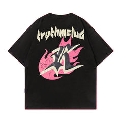 T-shirt homme printemps/été imprimé lettre décontracté manches courtes pour hommes et femmes