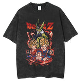 Men T Shirts Dragon Ball Anime Print Short Sleeve T-Shirt