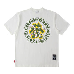 T-shirt homme Printemps/Été Imprimé Lettres Coupe ample Manches courtes pour Hommes et Femmes
