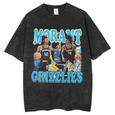 Men T Shirts Grizzlies Morant T-Shirt Sports Short Sleeve Loose Top