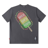 T-shirt Homme Rétro Imprimé pour Couple Homme et Femme Manches Courtes Été