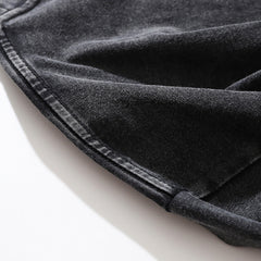 Men Long Sleeve T Shirt Pure Cotton Washed Old Loose