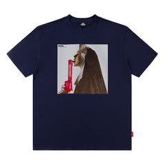 T-shirt homme ample à manches courtes, t-shirt décontracté, imprimé personnalité, coton, col rond