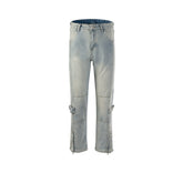 Men's Vintage Pants Men's Zipper Pants Pants Button Jeans MIJKO