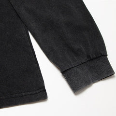 Men Long Sleeve T Shirt Devil Portrait Pattern Hip-Hop Fashion Distressed