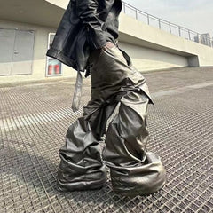 Mens Vintage Pants GethBela cargo pants wide-footed slacks MIJKO