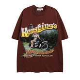 T-shirt homme Hiphop Streetwear manches courtes Marque de mode d'été