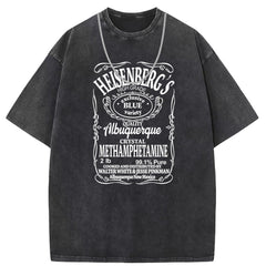 Men T Shirts Short Sleeve T-Shirt Washed Old Punk