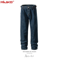 Mens Vintage Pants Unisex Straight-leg Pants MIJKO