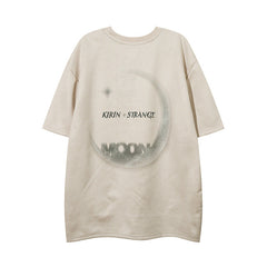 T-shirt homme imprimé gothique en suède Hiphop à manches courtes