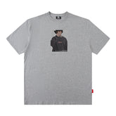 T-shirt homme Rétro Portrait Imprimé T-shirt Homme et Femme Manches Courtes Ample Couple