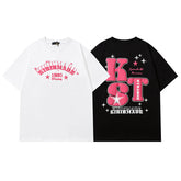 T-shirt Homme Imprimé Lettres Manches Courtes T-shirt Ample Hommes et Femmes Décontracté