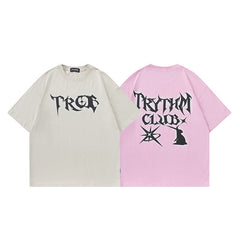T-shirt homme impression graffiti de rue, T-shirt à manches courtes, couple Hip Hop pour hommes et femmes