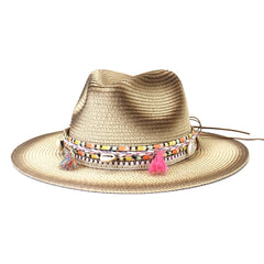 Chapeaux de cowboy en paille Chapeau de soleil Chapeau de jazz Chapeau de plage