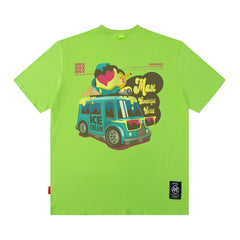 T-shirt homme imprimé, manches courtes, vêtement d'été décontracté, col rond, coupe ample