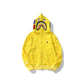 2026 new monkey small embroidery tide brand Bape shark head camouflage candy color hooded zipper sweater casual hoodie