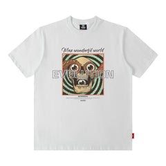 T-shirt Imprimé Homme Manches Courtes T-shirt Homme et Femme Ins Street