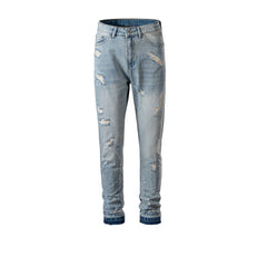 Men Vintage Pants Hip Hop Raw Pants Trousers Men's and Women's Jeans MIJKO