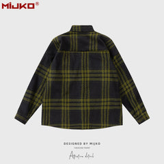 Mens Jacket Loose Checked Jacket MIJKO