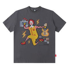 T-shirt Homme Imprimé Manches Courtes Col Rond Ample T-shirt Homme et Femme Hip-Hop Street