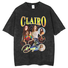 Men T Shirts Washing Water Old Retro Crew Neck Half Sleeve Short Sleeve