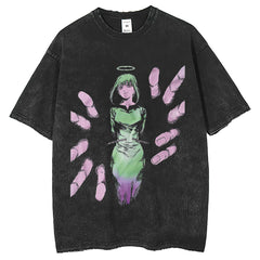 Men T Shirts Chainsaw Man Machima Print Short Sleeve T-Shirt Summer