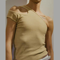 Rave Outfits Mens Vest Color Matching Irregular