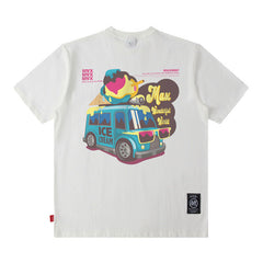 Men T Shirt Short Sleeve T-shirt Male and Female Trendy Brand Printed Loose Hip Hop