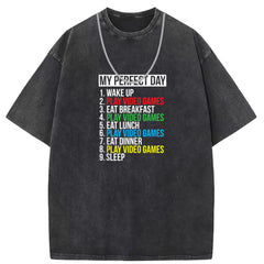 Men T Shirts Pure cotton round neck short-sleeved T-shirt washed and old