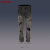 Mens Vintage Pants Vintage Patch Unisex Jeans MIJKO