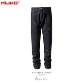 Mens Vintage Slim-Fit Straight Jeans MIJKO