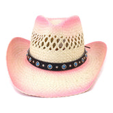 Chapeaux de cowboy en paille pour le printemps et l'été, chapeau de plage pour les voyages en plein air