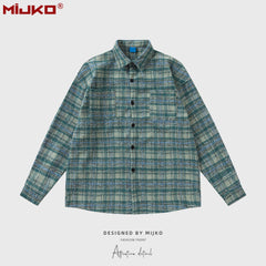 Mens Jacket Plaid Jacket Unisex MIJKO