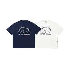 T-shirt homme à manches courtes avec impression de lettres simples