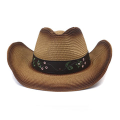 Chapeaux de cowboy en paille Protection solaire en bord de mer pour hommes et femmes