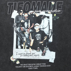 Men Long Sleeve T Shirt Character Print Distressed Men's Loose Undershirt Top