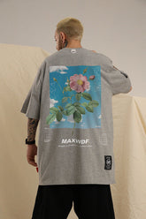 T-shirt Homme Imprimé Mode Marque Manches Courtes T-shirt Couple Homme et Femme Ample