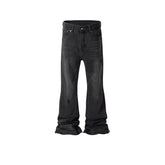 Mens Vintage Pants Mens Women's Flared High Street Slim-Fit Jeans MIJKO