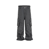 Men's Vintage Pants Men's Women's Vintage Washed Trousers Casual Pants MIJKO