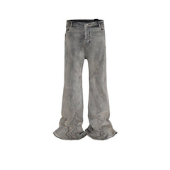 Mens Vintage Pants Distressed High-stretch Bootcut jeans MIJKO