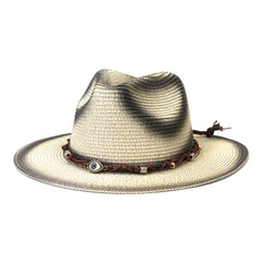 Chapeaux de cow-boy en paille pour hommes et femmes, chapeau de plage, chapeau de paille d'extérieur