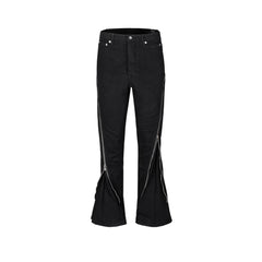 Men's Vintage Pants Men's Women's Autumn and Winter Pants Zipper Jeans MIJKO
