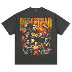 Men's Vintage Boxer T-Shirt Vintage Chris Bumstead Printed Short Sleeve Cotton Men's T-Shirt