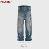 Mens Vintage Pants Make Old Jeans Straight MIJKO