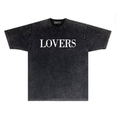 Amiri T Shirts Washed and Worn Retro Short Sleeve T-shirt