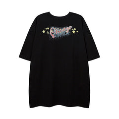 Men T Shirt Hip Hop Cartoon Short Sleeve T-shirt Men and Women Loose